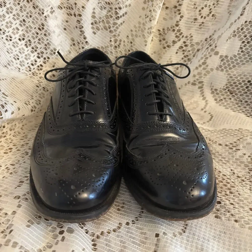 Florsheim Lexington Men's US 9 D Black Oxford Wingtip Shoes